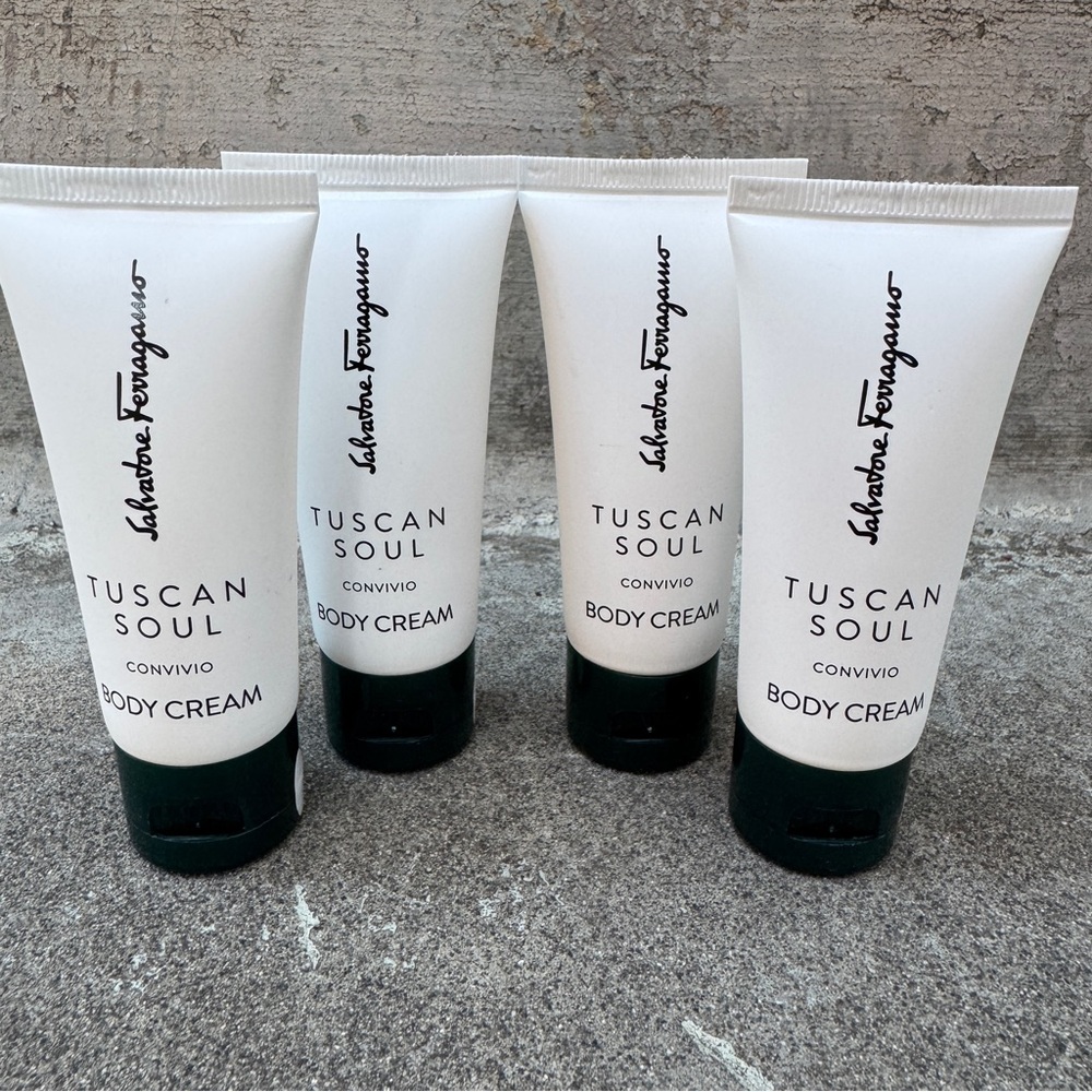 Lot Of 4 Salvatore Ferragamo Convivio Tuscan Soul Body Cream 1.18 oz